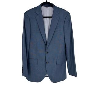 J. Crew Mens 38R Ludlow Slim Blazer Blue Tollegno 1900 Wool Sport Coat Jacket